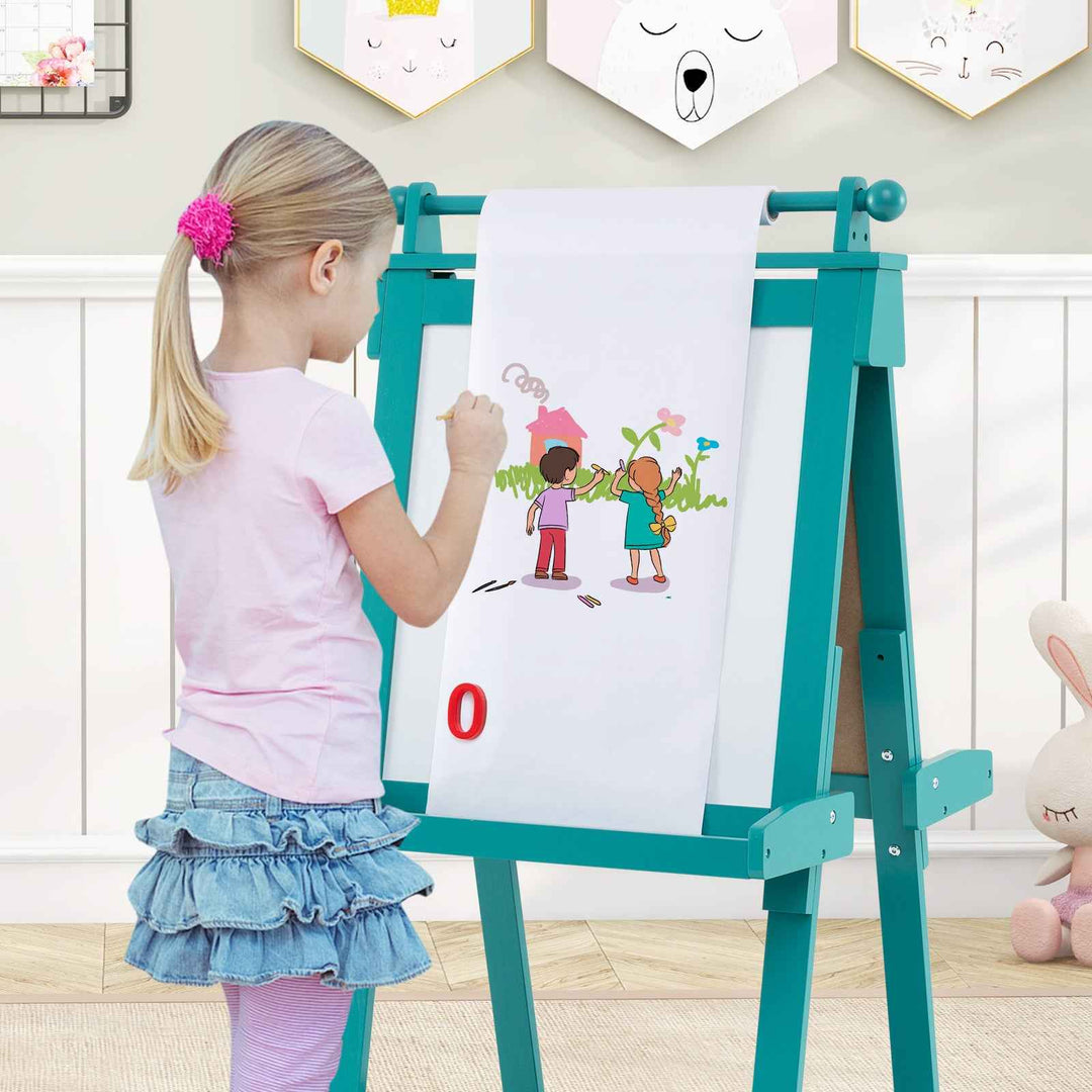 3-in-1 Double-sided Foldable Art Easel for Kids with Multiple Creative Surfaces