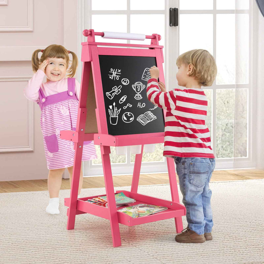 3-in-1 Double-sided Foldable Art Easel for Kids with Multiple Creative Surfaces