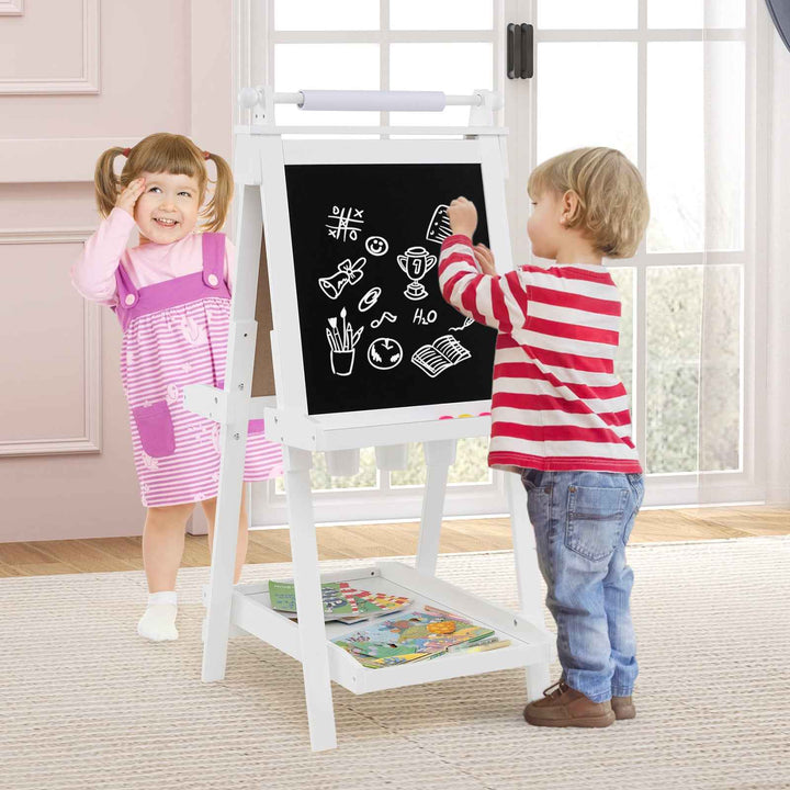 3-in-1 Double-sided Foldable Art Easel for Kids with Multiple Creative Surfaces