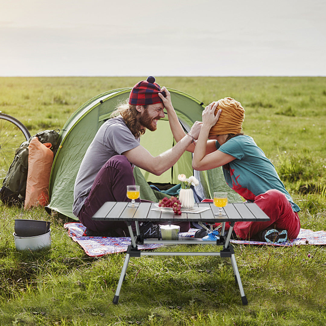 Heavy Duty Aluminum Camping Table Folding Outdoor Picnic Table