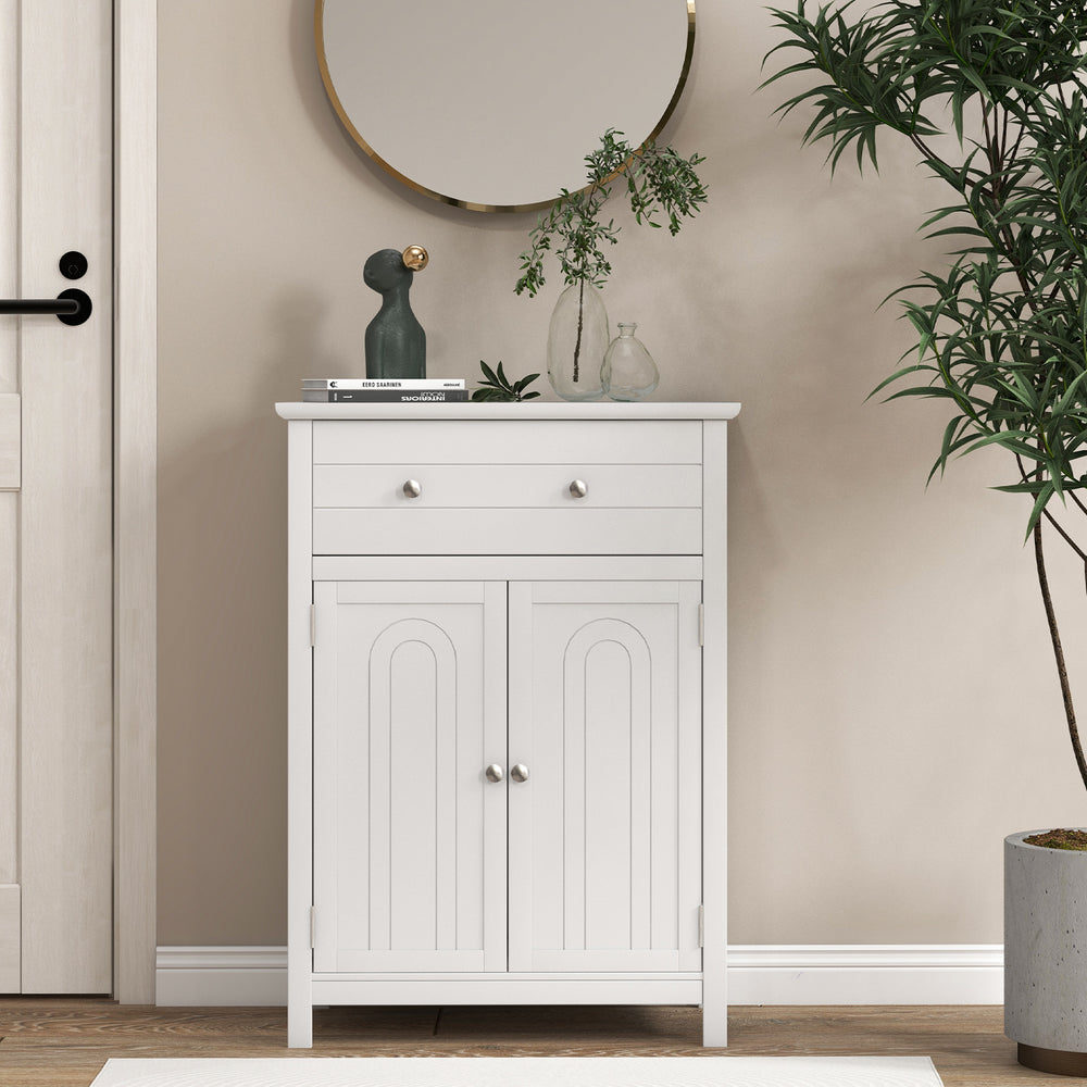 Storage Cabinet with Large Drawer and  Adjustable Shelf - TidySpaces