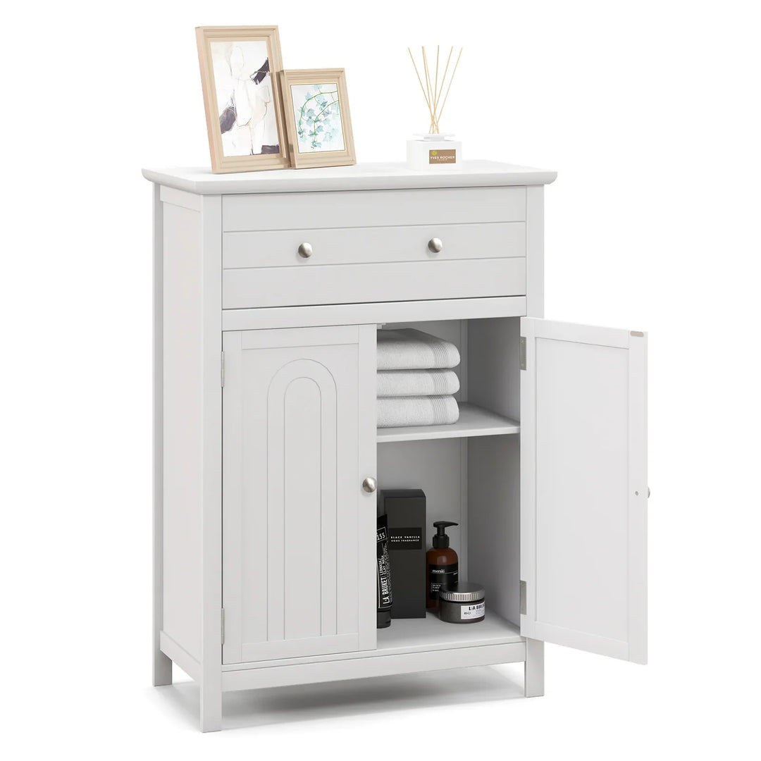 Storage Cabinet with Large Drawer and  Adjustable Shelf - TidySpaces
