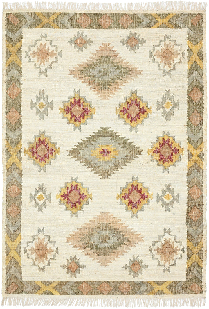 Tropical Sunshine Jute Kilim