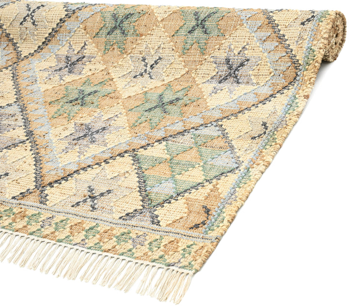 Ocean Hand Woven Jute Kilim