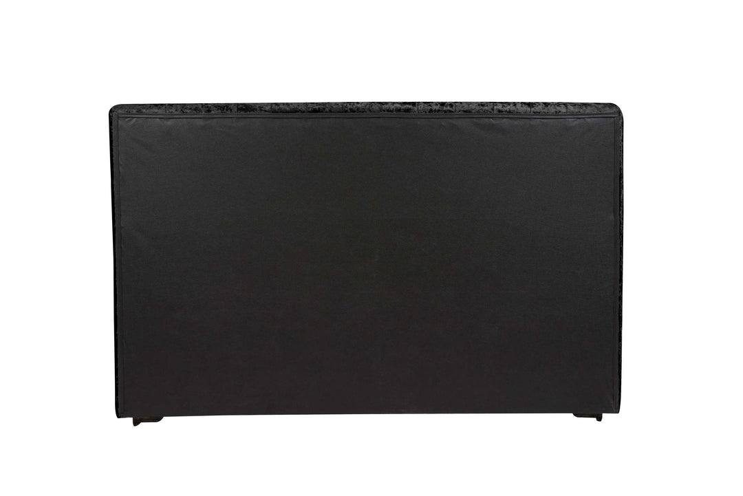 Grande Upholstered Bed with Diamond Buttoned Headboard in Crushed Velvet