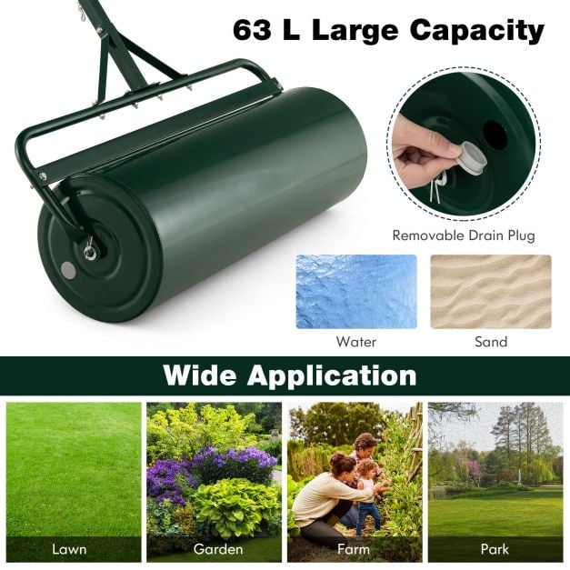 63L Garden Lawn Roller with Gripping Handle - TidySpaces