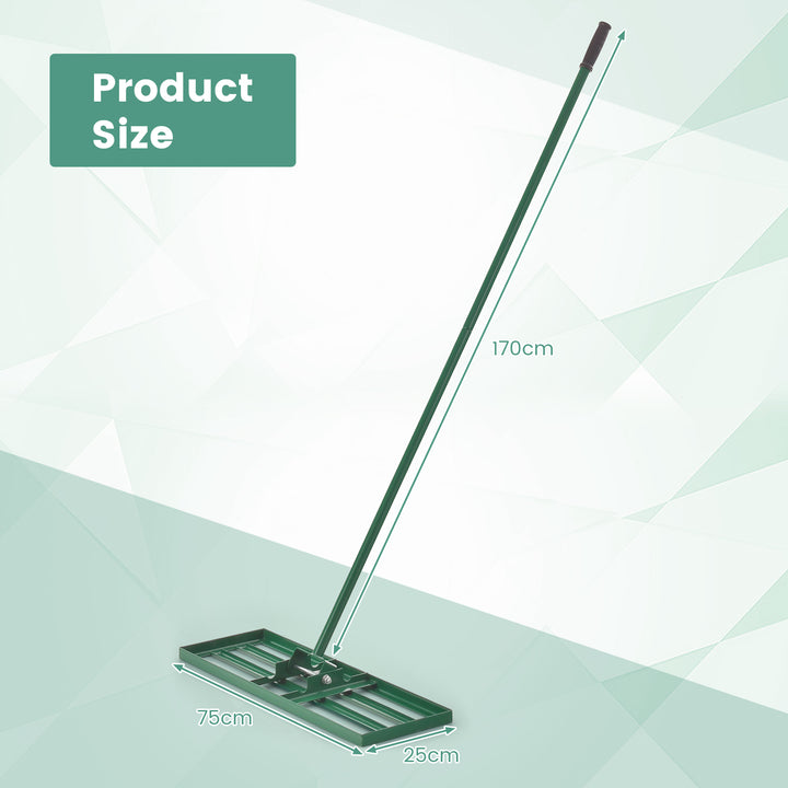 75/91/106 x 25cm Lawn Leveling Rak with Ergonomic Handle-91 x 25 cm