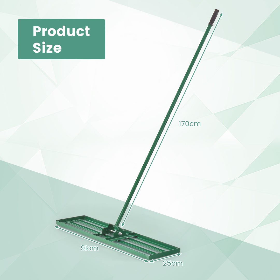 75/91/106 x 25cm Lawn Leveling Rak with Ergonomic Handle-91 x 25 cm