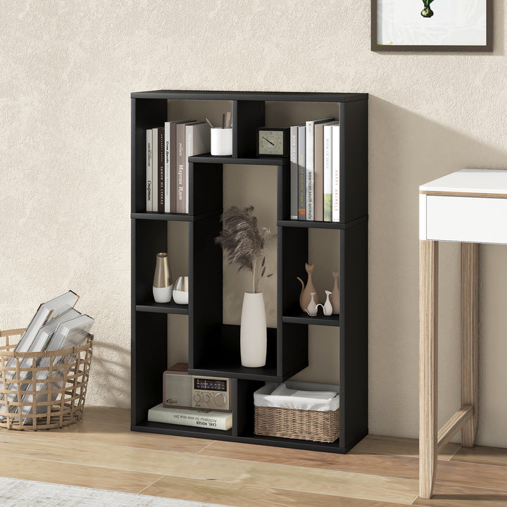 7 Cube Geometric Bookshelf Open Bookcase with Anti Toppling Device - TidySpaces