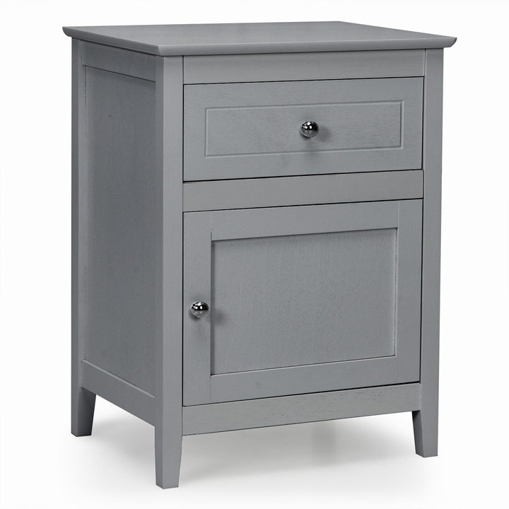 2 Tier Modern Badroom Nightstand with Drawer - TidySpaces