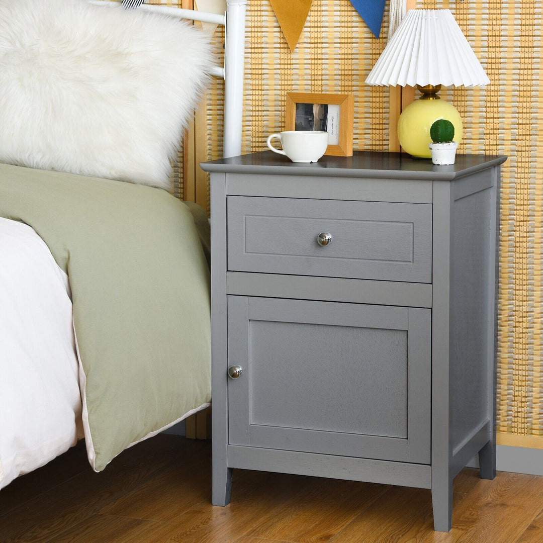 2 Tier Modern Badroom Nightstand with Drawer - TidySpaces