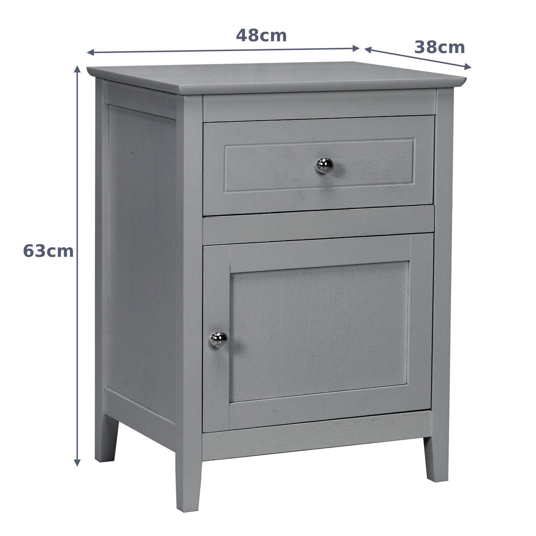 2 Tier Modern Badroom Nightstand with Drawer - TidySpaces