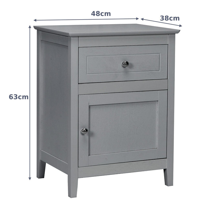 2 Tier Modern Badroom Nightstand with Drawer - TidySpaces