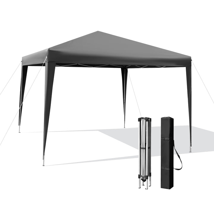 295 x 295 CM Outdoor Portable Instant Pop up Canopy with Carrying Grey - TidySpaces