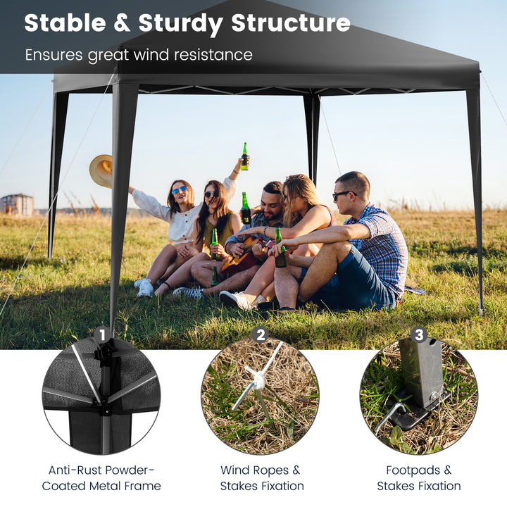 295 x 295 CM Outdoor Portable Instant Pop up Canopy with Carrying - TidySpaces
