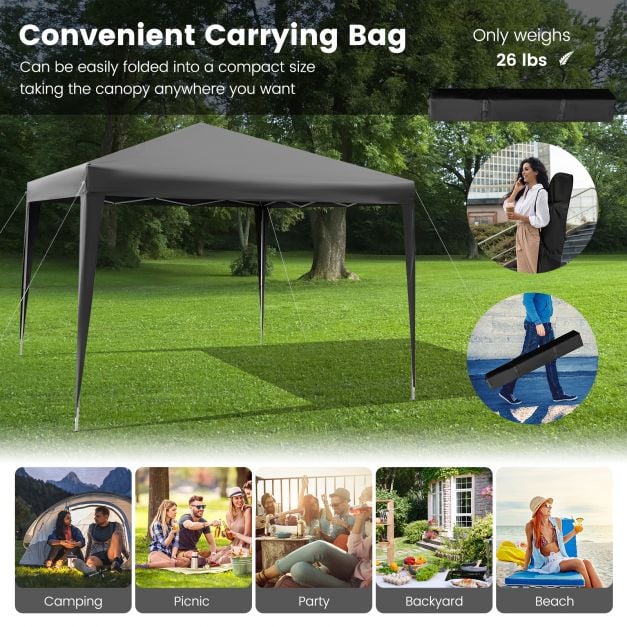 295 x 295 CM Outdoor Portable Instant Pop up Canopy with Carrying