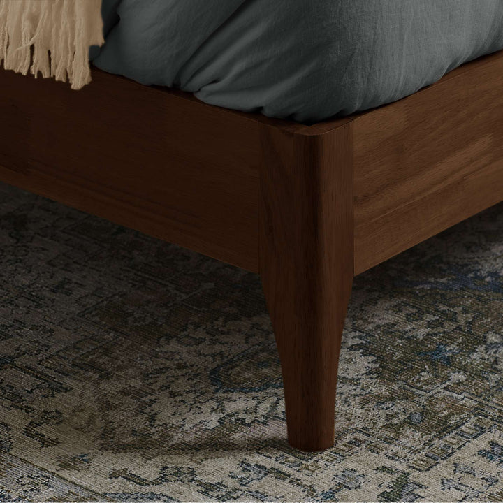 Halfden Modern Upholstered Bed with Bouclé Headboard and Sturdy Wooden Frame