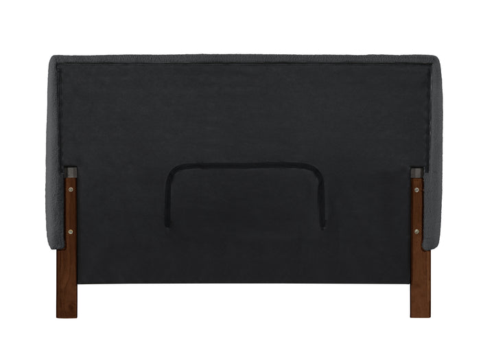 Halfden Modern Upholstered Bed with Bouclé Headboard and Sturdy Wooden Frame