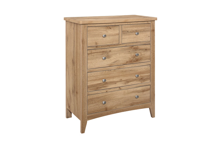 Hampstead 3+2 Chest Rustic Wood Storage for Stylish Homes