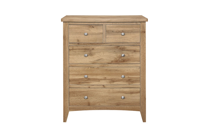 Hampstead 3+2 Chest Rustic Wood Storage for Stylish Homes