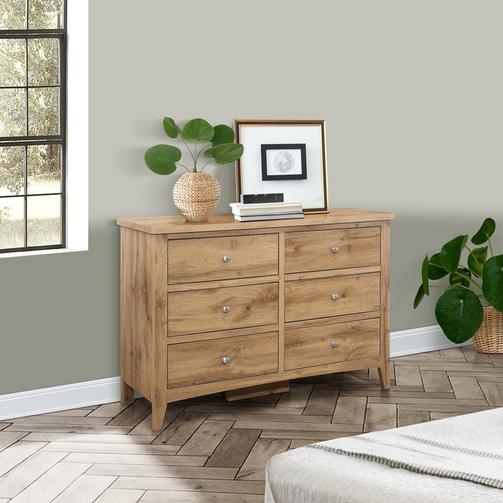 Hampstead 6 Drawer Chest Rustic Design for Stylish Storage