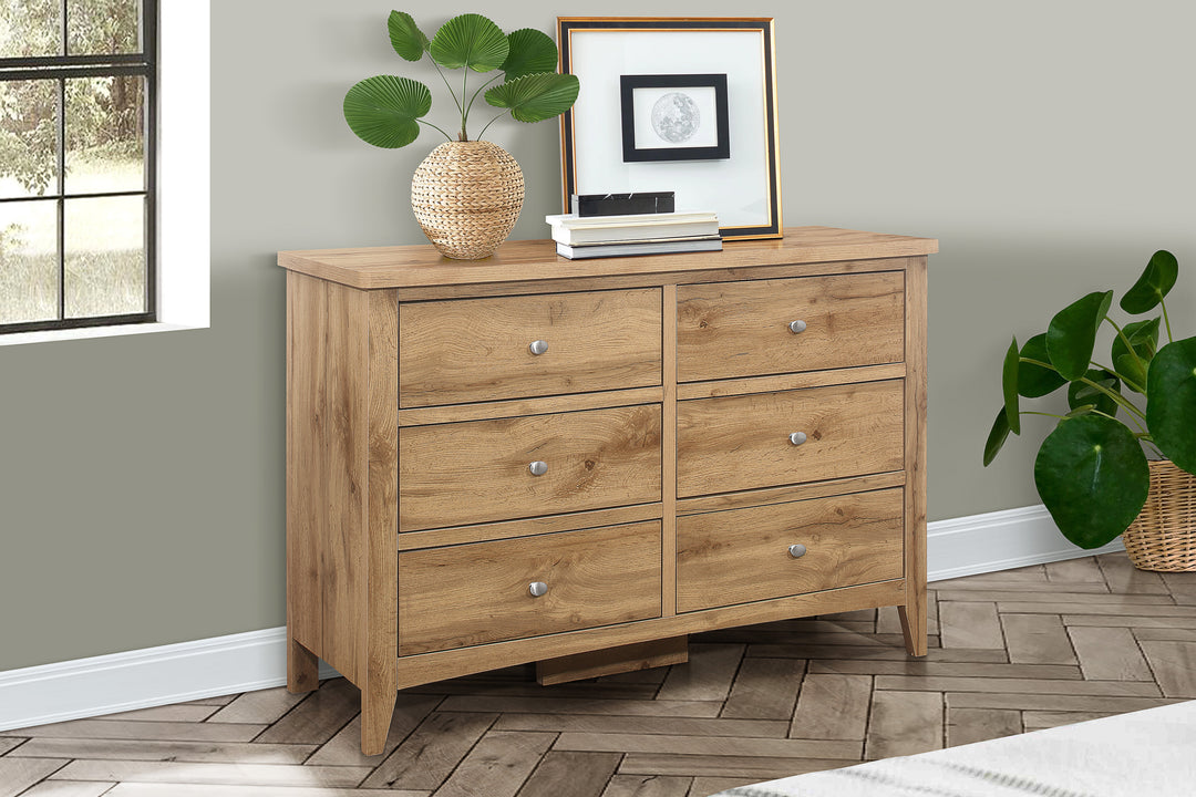 Hampstead 6 Drawer Chest Rustic Design for Stylish Storage