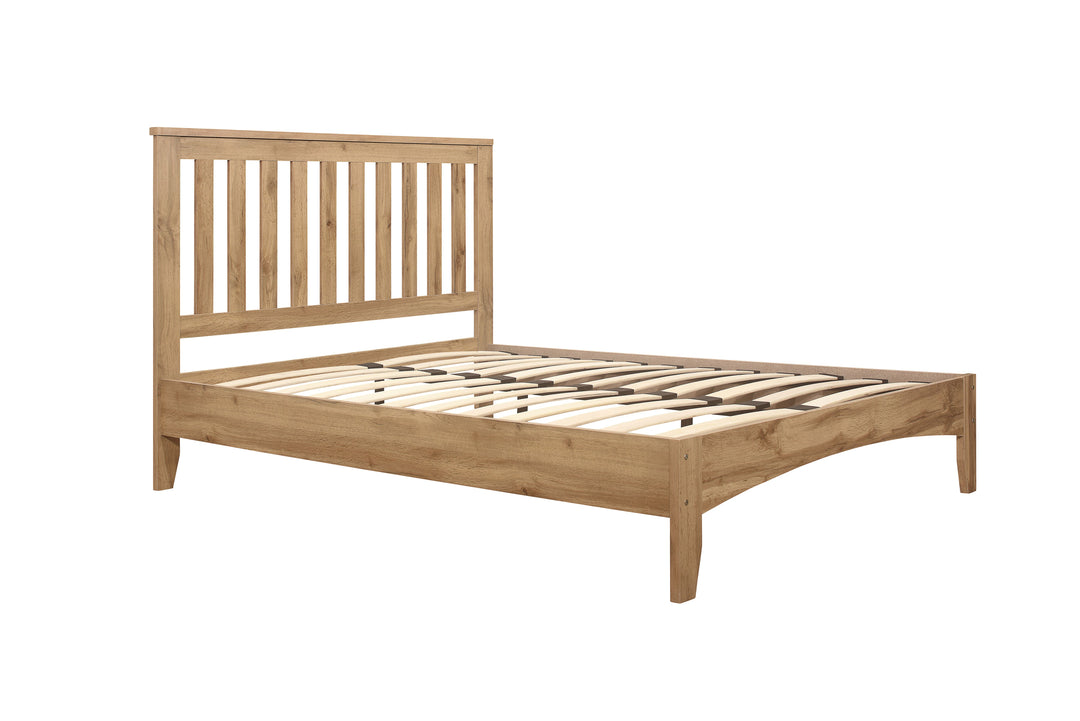 Hampstead Wooden Bed with Classic Design and Rustic Finish