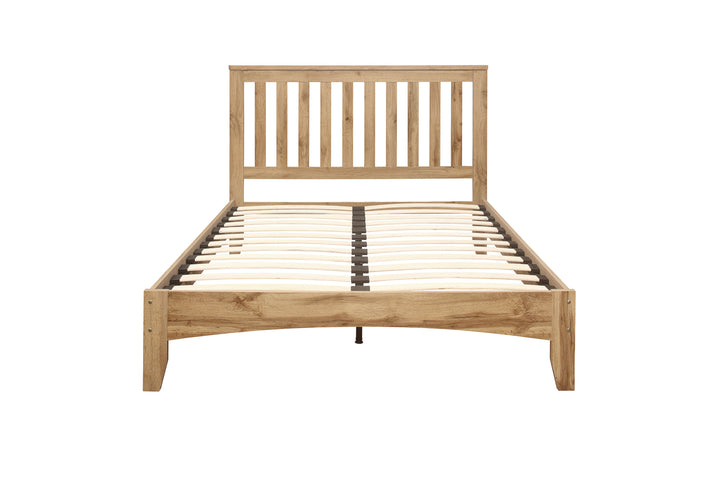 Hampstead Wooden Bed with Classic Design and Rustic Finish