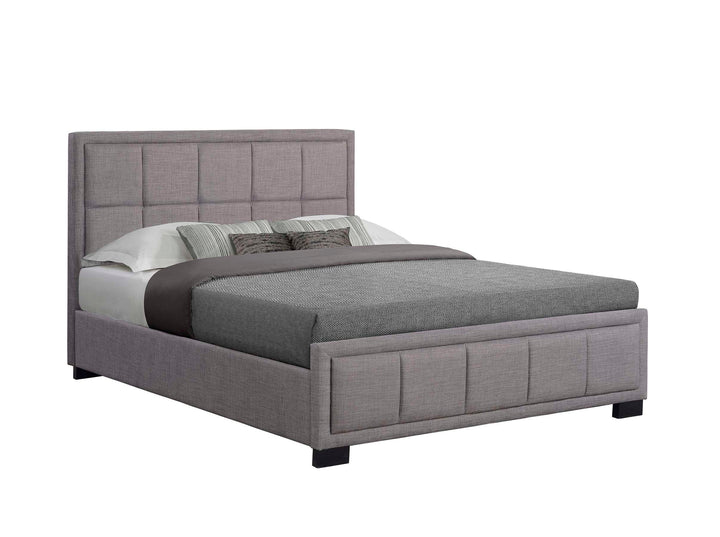 Hannover Fabric Bed Frame with Cushioned Headboard and Sprung Slatted Base