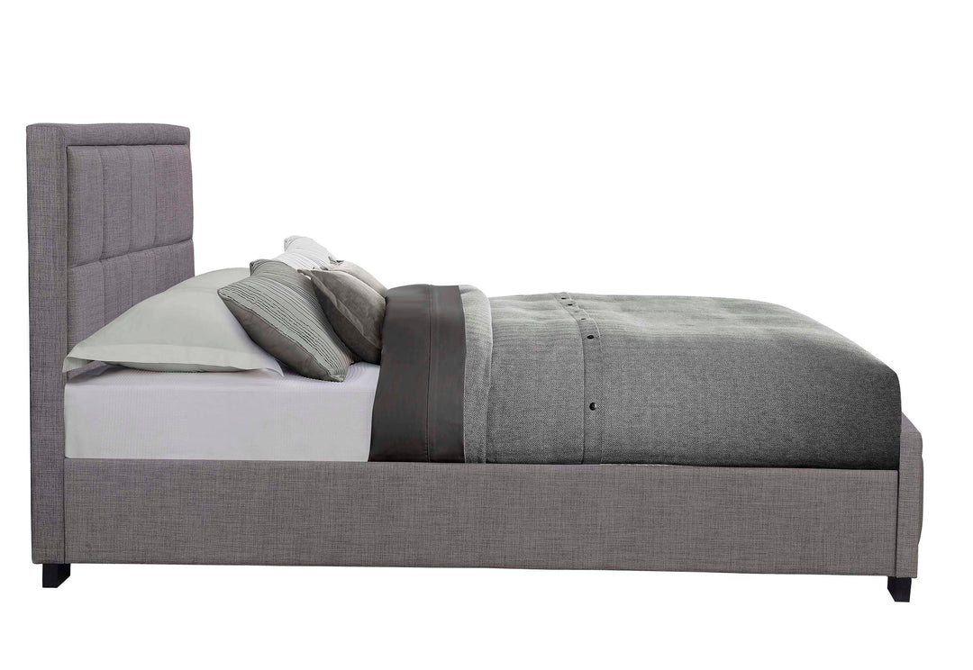 Hannover Fabric Bed Frame with Cushioned Headboard and Sprung Slatted Base