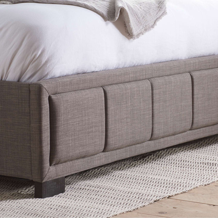 Hannover Fabric Bed Frame with Cushioned Headboard and Sprung Slatted Base