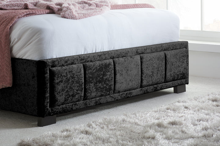 Hannover Fabric Bed Frame with Cushioned Headboard and Sprung Slatted Base