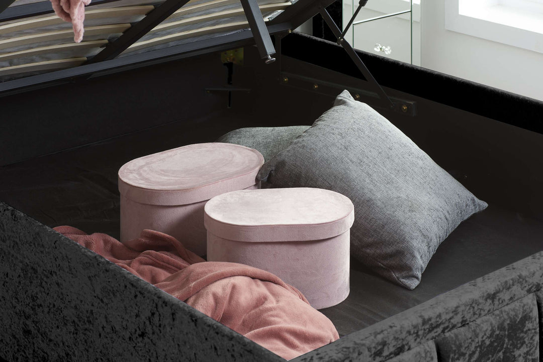 Hannover Ottoman Bed with Sprung Slatted Base for Compact Storage Solutions