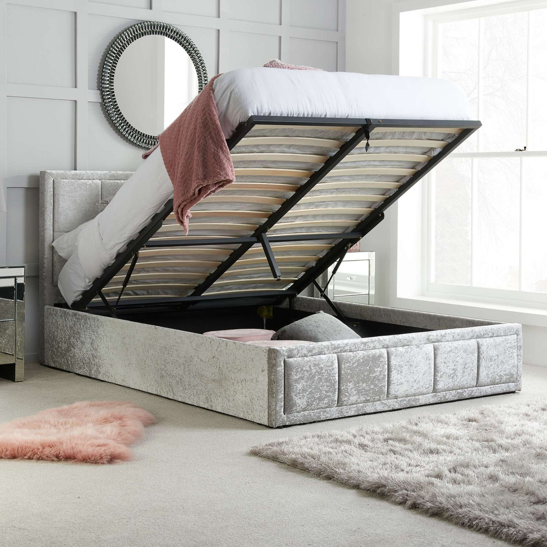Hannover Ottoman Bed with Sprung Slatted Base for Compact Storage Solutions