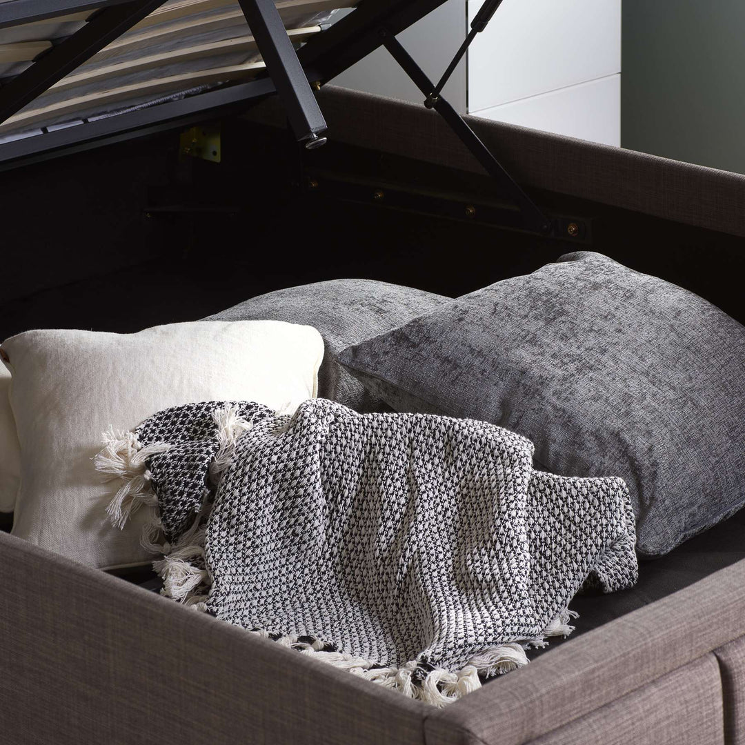 Hannover Ottoman Bed with Sprung Slatted Base for Compact Storage Solutions