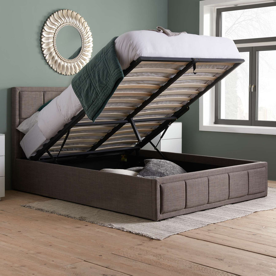 Hannover Ottoman Bed with Sprung Slatted Base for Compact Storage Solutions