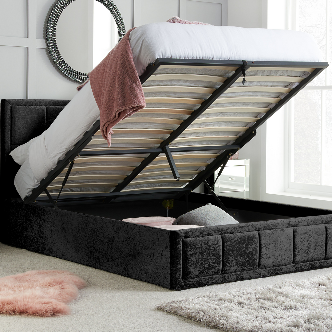Hannover Ottoman Bed with Sprung Slatted Base for Compact Storage Solutions