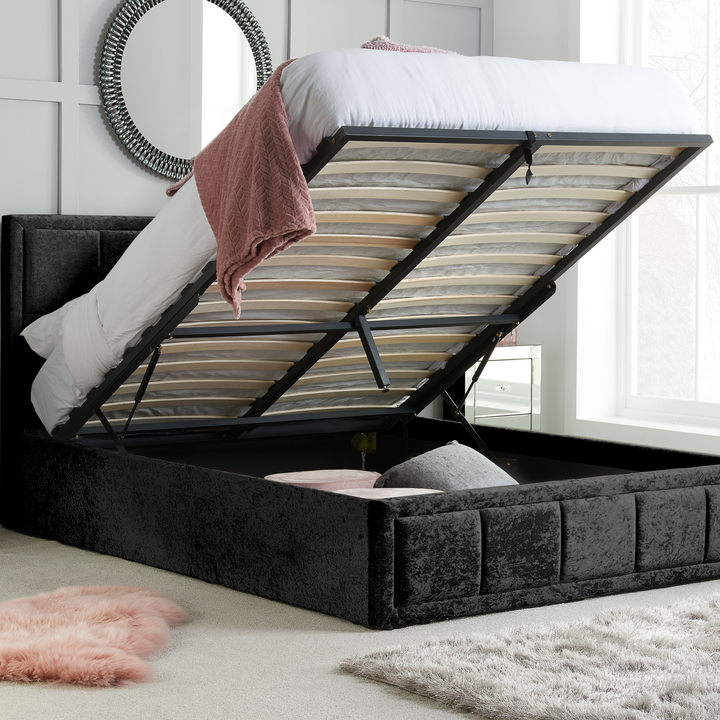 Hannover Ottoman Bed with Sprung Slatted Base for Compact Storage Solutions