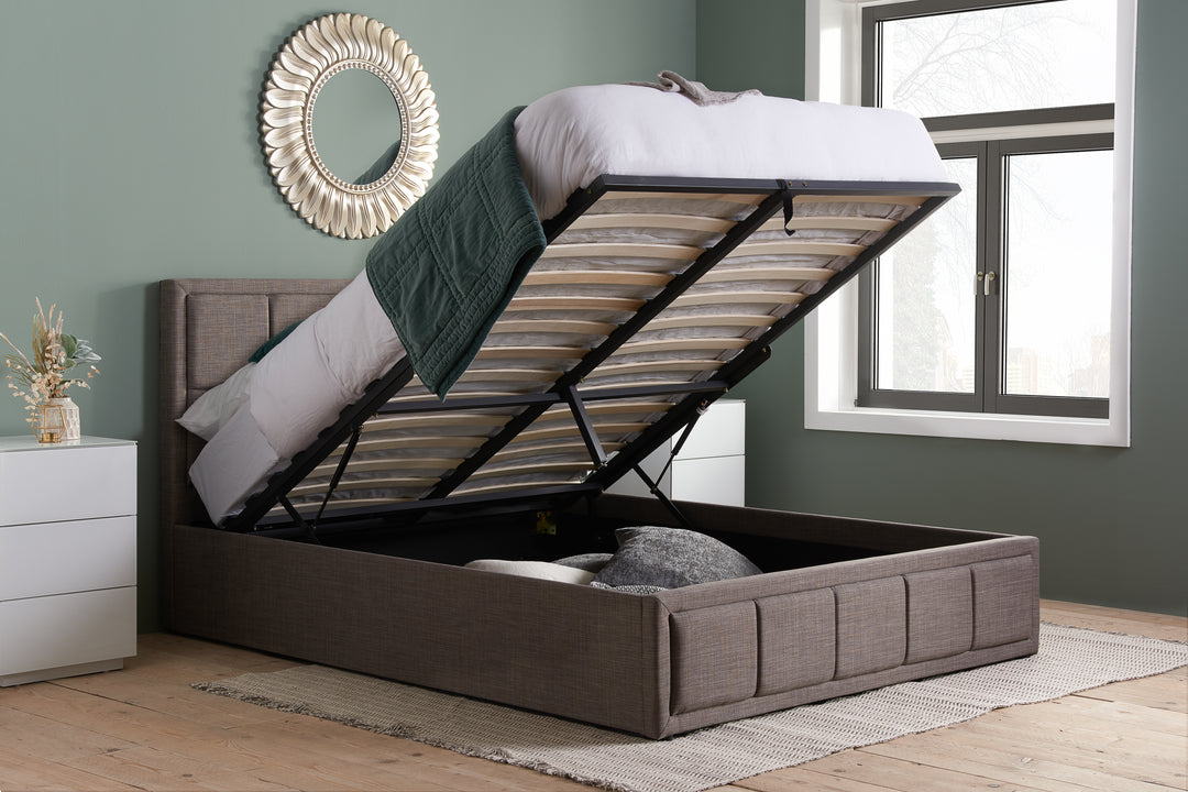 Hannover Ottoman Bed with Sprung Slatted Base for Compact Storage Solutions