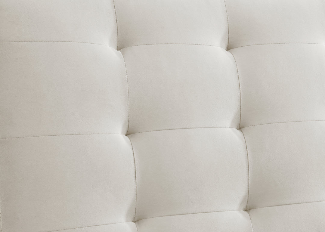 Modern Hemlock Bed with Curved Design and Chrome-Plated Feet