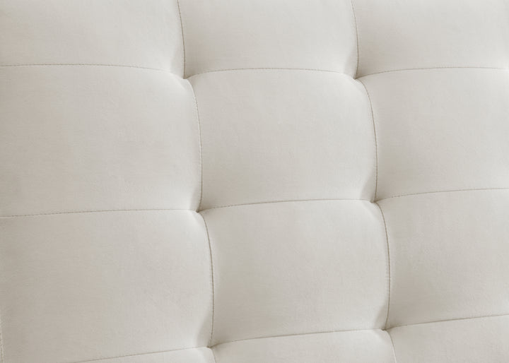Modern Hemlock Bed with Curved Design and Chrome-Plated Feet