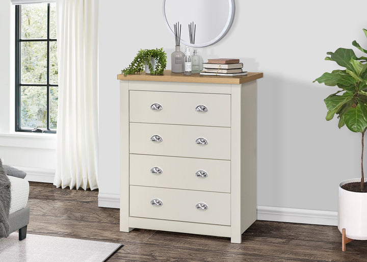 Highgate 4 Drawer Chest Stylish Farmhouse Storage for Home