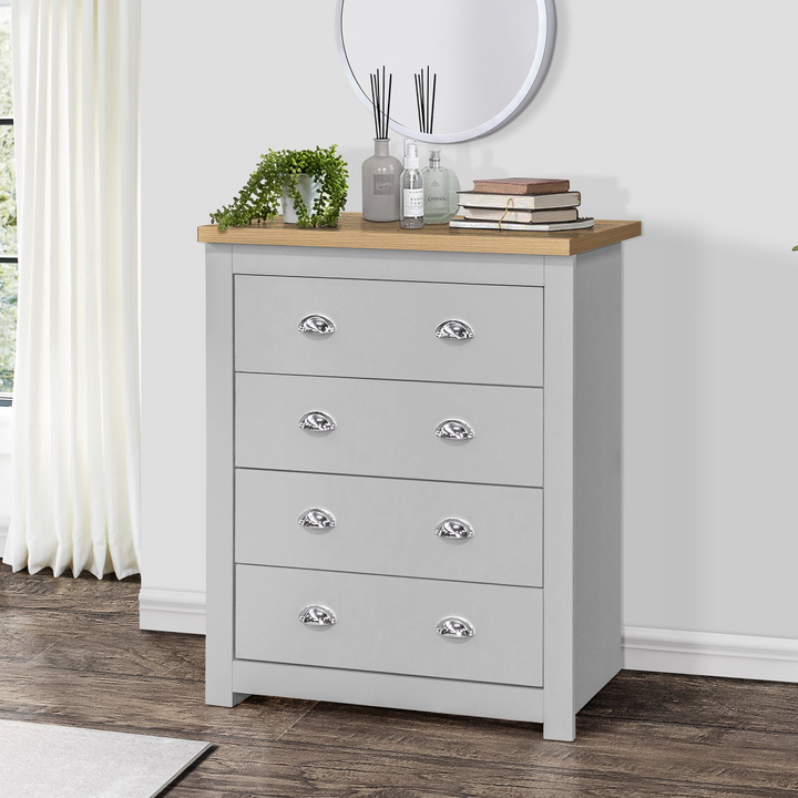 Highgate 4 Drawer Chest Stylish Farmhouse Storage for Home