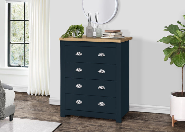 Highgate 4 Drawer Chest Stylish Farmhouse Storage for Home