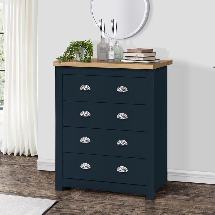 Highgate 4 Drawer Chest Stylish Farmhouse Storage for Home
