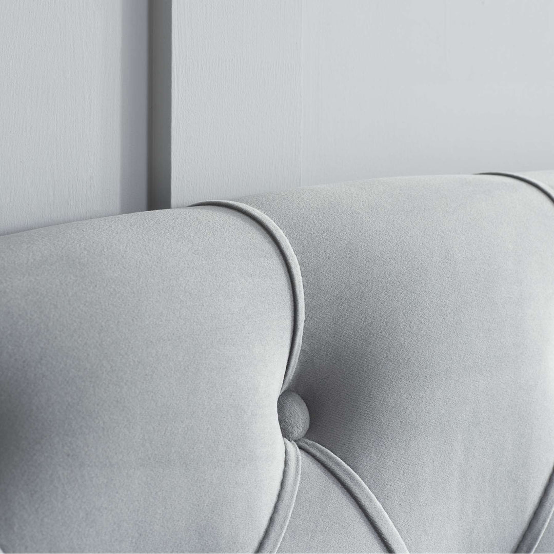 Elegant Wingback Bed Frame with Tufted Headboard and Storage Drawers