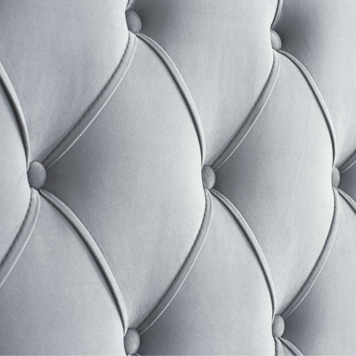 Elegant Wingback Bed Frame with Tufted Headboard and Storage Drawers