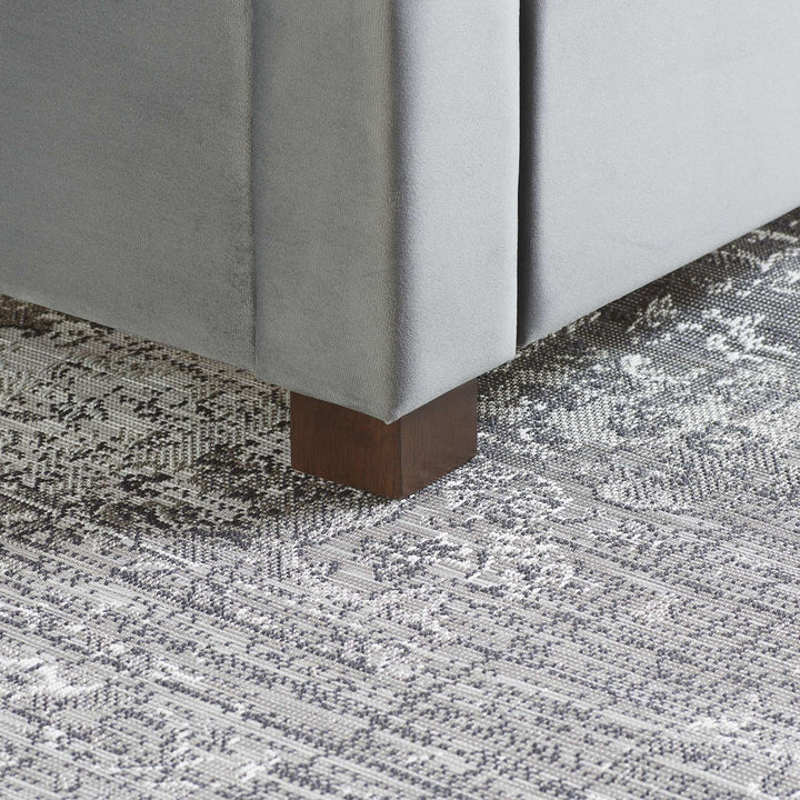 Elegant Wingback Bed Frame with Tufted Headboard and Storage Drawers