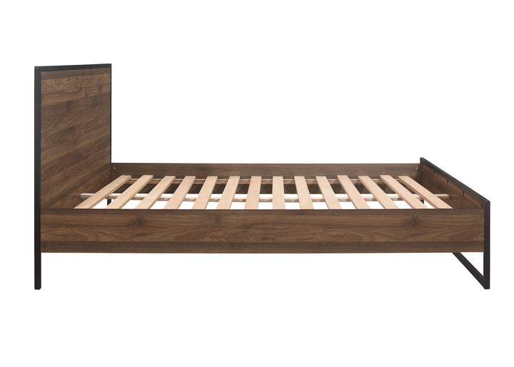 Houston Modern Bed with Walnut Effect Finish for Sophisticated Bedrooms