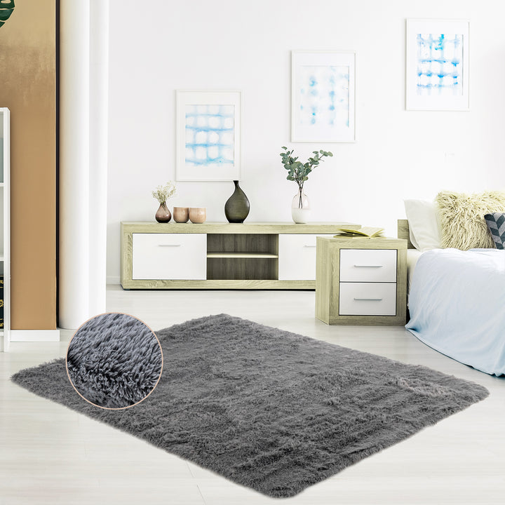 120 cm x 180 cm Modern Soft Shag Rug with Non-slip Grip Dots